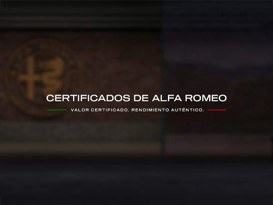 Certificado Alfa Romeo. Valor certificado. Rendimiento auténtico.